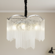 Candelabru Cristal MEKELLE Regalis, 18x E14, Diametru 80cm, Metal si Cristal, Crom Lucios, Inaltime Reglabila
