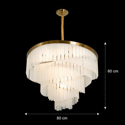 MUNTEAN Regalis Lampadario in cristallo, 15xE14, D80 cm, metallo e cristallo, oro