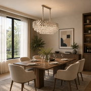 VECTORIA Supremo Lampadario in cristallo, 10xE14, diametro 75x39 cm, cromo lucido, altezza regolabile, metallo e cristallo