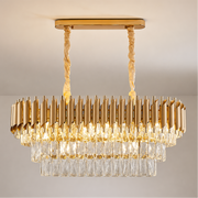 Lampadario in Cristallo VERSAILLES Regalis 10xE14, Diametro 80cm, Oro, Altezza Regolabile