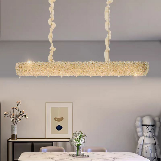 Lampadario di Cristallo, con Telecomando, PRAGA Imperio, 35W, 96cm, Luce Fredda/Calda/Neutra, Oro, Altezza Regolabile Lampadari LED con Telecomando Titolo predefinito Alessandro Design