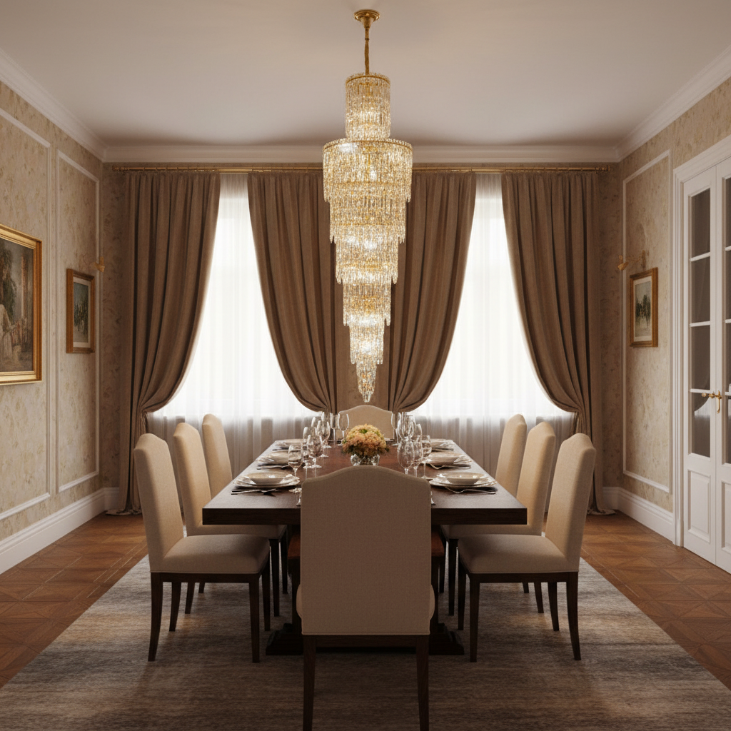 Lampadario in cristallo FALL 27xE14, D60 cm, Oro, Metallo e Cristallo Lampadari in cristallo Titolo predefinito Alessandro Design