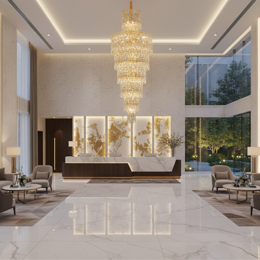 Lampadario in cristallo FALL Regalis, 29xE14, D80 cm, oro, metallo e cristallo