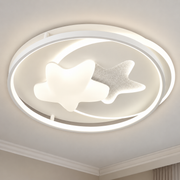 Lustra LED cu telecomanda ASTERA, Forma Corpuri Ceresti, 87W, lumina Rece/Calda/Neutra, Dimabila, Alb