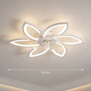 Lampadario LED ANEMO Fan con telecomando, 36W, D76,5cm, Luce fredda/neutra/calda, Metallo e plastica, Bianco