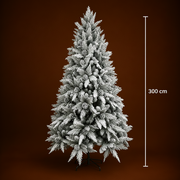 GLEIS Abete Artificiale, 300 cm, 3000 punte, Supporto in Metallo, Verde