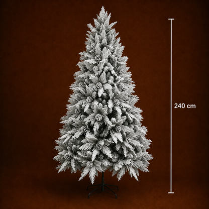 GLEIS Abete Artificiale, 240 cm, 1770 punte, Supporto in Metallo, Verde
