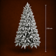 GLEIS Abete Artificiale, 210 cm, 1200 punte, Supporto in Metallo, Verde