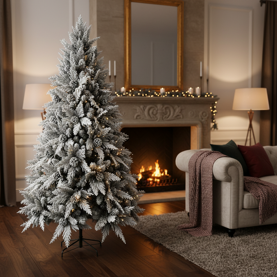 GLEIS Abete Artificiale, 180 cm, 790 punte, Supporto in Metallo, Verde