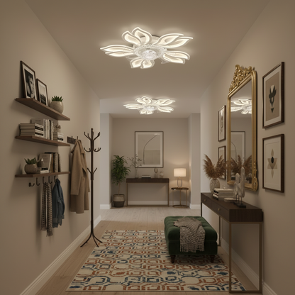 Lampadario LED ANEMO Fan con telecomando, 30W, D61cm, luce fredda/neutra/calda, metallo e plastica, bianco