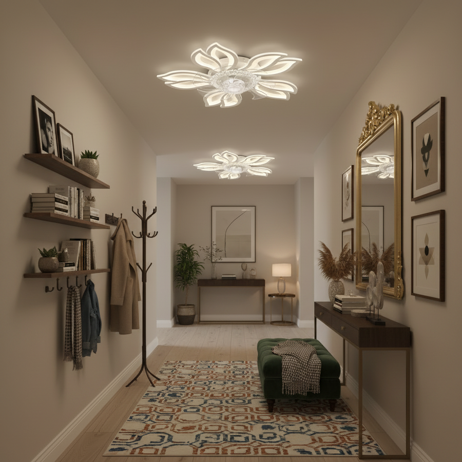 Lampadario LED ANEMO Fan con telecomando, 30W, D61cm, luce fredda/neutra/calda, metallo e plastica, bianco