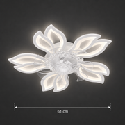 Lampadario LED ANEMO Fan con telecomando, 30W, D61cm, luce fredda/neutra/calda, metallo e plastica, bianco