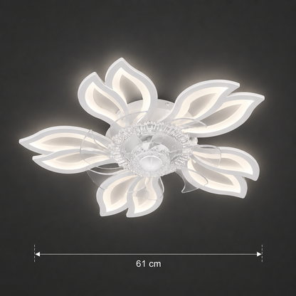 Lampadario LED ANEMO Fan con telecomando, 30W, D61cm, luce fredda/neutra/calda, metallo e plastica, bianco