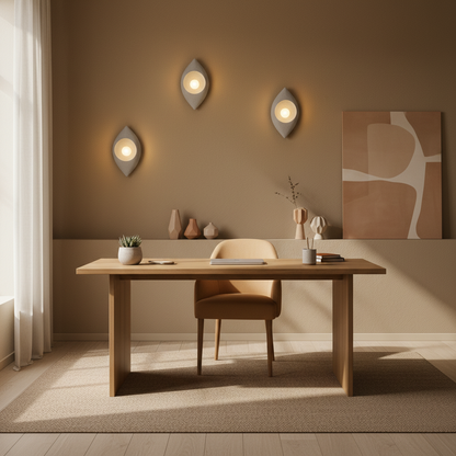 Lampada decorativa LEFFER, 30x20cm, 1xE27, Polistirolo, Grigio