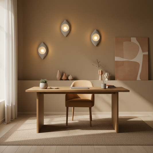 Lampada decorativa LEFFER, 30x20cm, 1xE27, Polistirolo, Grigio