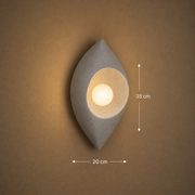 Lampada decorativa LEFFER, 30x20cm, 1xE27, Polistirolo, Grigio