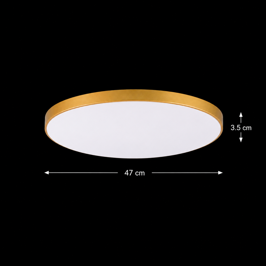 Plafoniera LED SOLIS, D47cm, 70W, Luce Fredda 6000K, Oro