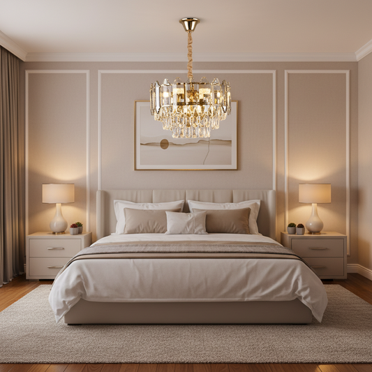 Lampadario in cristallo Alfred 3 x E14 Oro