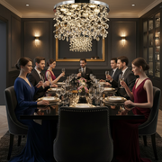 Lampadario LED in cristallo LLC210/550CH Rotondo, 30W, Luce fredda/calda/neutra, Cristallo, Cromo lucido