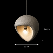 Lampadario Moderno AERA, 30 cm, Sospeso, 1 X E27, Grigio, Metallo e Schiuma, Altezza Regolabile Lampadari Moderni Titolo predefinito Alessandro Design