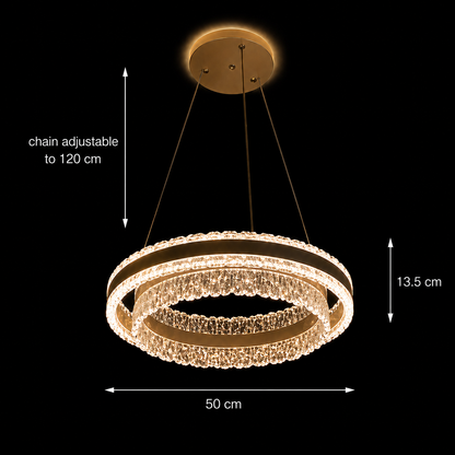 KOSMO Lampadario LED con telecomando 115W, Luce Fredda/Calda/Neutra, Dimmerabile, Lampadari LED neri con telecomando Titolo predefinito Alessandro Design
