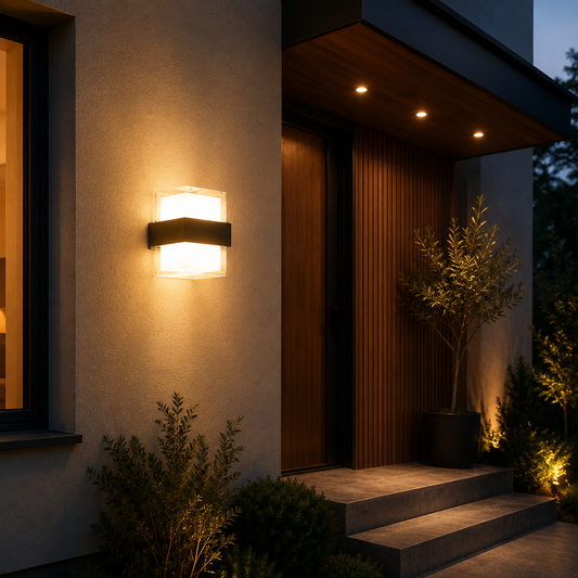 Applique LED da esterno AMIRA, 8W, 2 Sorgenti luminose, Luce Calda, Applique da esterno Nero Titolo predefinito Alessandro Design