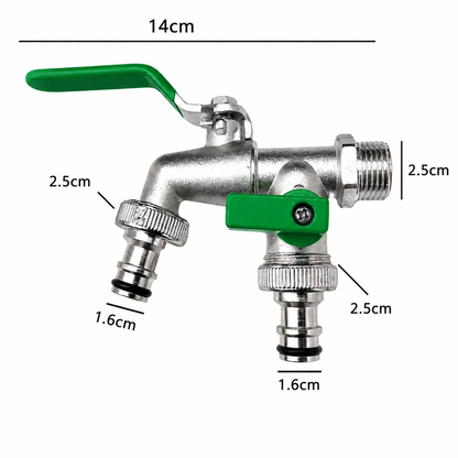 Rubinetto doppio servizio, per fornitura acqua calda o fredda, ø1/2" Rubinetti bagno Titolo predefinito Alessandro Design
