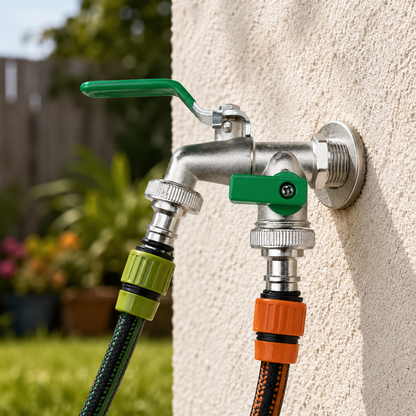 Rubinetto doppio servizio, per fornitura acqua calda o fredda, ø1/2" Rubinetti bagno Titolo predefinito Alessandro Design