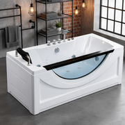 Vasca Idromassaggio, Rettangolare, Acrilico, Bianco, 170×80×65 cm Vasche da Bagno Freestanding Titolo predefinito Alessandro Design