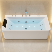 Vasca Idromassaggio, Rettangolare, Acrilico, Bianco, 170×75×60 cm Vasche da Bagno Freestanding Titolo predefinito Alessandro Design