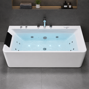 Vasca Idromassaggio, Rettangolare, Acrilico, Bianco, 170×75×60 cm Vasche da Bagno Freestanding Titolo predefinito Alessandro Design