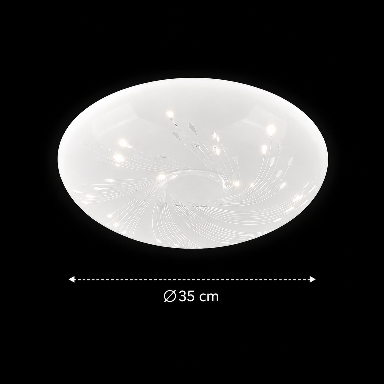 Plafoniera LED 35 cm, 31W, 3000K / 4000K / 6000K, Bianco, Metallo e Acrilico Plafoniere LED Titolo predefinito Alessandro Design