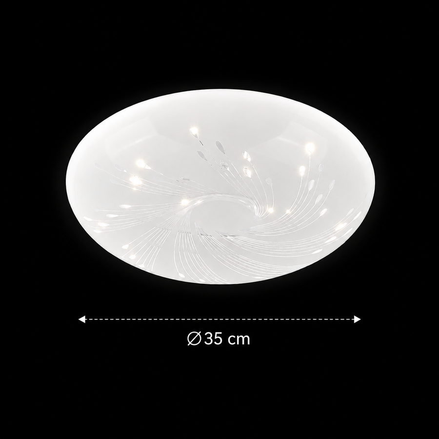 Plafoniera LED 35 cm, 31W, 3000K / 4000K / 6000K, Bianco, Metallo e Acrilico Plafoniere LED Titolo predefinito Alessandro Design