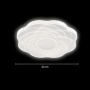 Plafoniera LED Flower 23 cm, 22W, 3000K / 4000K / 6000K, Plafoniere LED bianche, in metallo e acrilico Titolo predefinito Alessandro Design