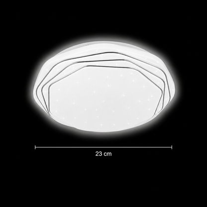 Plafoniera LED 23 cm, 22W, 3000K / 4000K / 6000K, Bianco, Metallo e Acrilico Plafoniere LED Titolo predefinito Alessandro Design