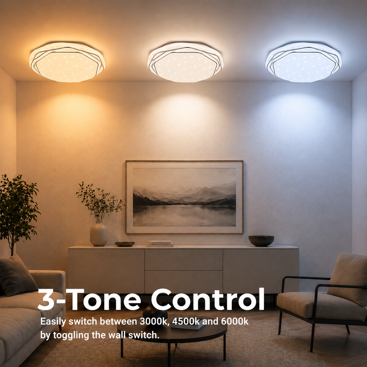 Plafoniera LED 23 cm, 22W, 3000K / 4000K / 6000K, Bianco, Metallo e Acrilico Plafoniere LED Titolo predefinito Alessandro Design