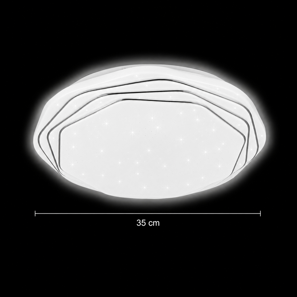 Plafoniera PL152 LED 35 cm, 31W, 3000K / 4000K / 6000K, Bianco, Plafoniere LED in metallo e acrilico Titolo predefinito Alessandro Design