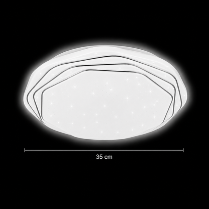 Plafoniera PL152 LED 35 cm, 31W, 3000K / 4000K / 6000K, Bianco, Plafoniere LED in metallo e acrilico Titolo predefinito Alessandro Design