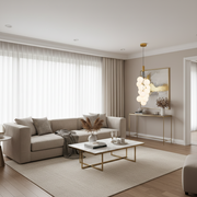 Lampadario a sospensione VINE Nobile, Ø35cm, 13xG9, Bianco, Metallo e Vetro