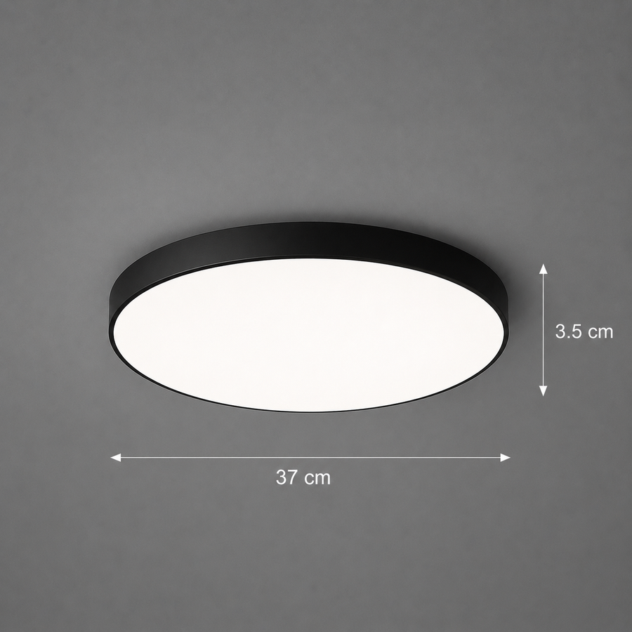 Plafoniera LED SOLIS 37cm 32W Luce Fredda Nera