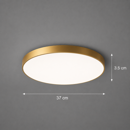 Plafoniera LED SOLIS 37cm 33W Lumina Rece Auriu