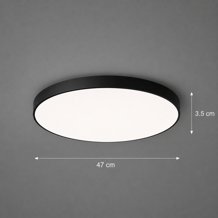 Plafoniera LED SOLIS 47cm 70W Luce Fredda Nera