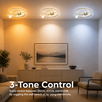 Lampadario LED Rafael con telecomando, 58W, dimmerabile, 3000K/4000K/6000K, Oro