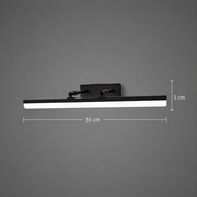 Aplica LED, MALAWI, 6W, liniara, lumina Calda/Neutra/Rece, Negru