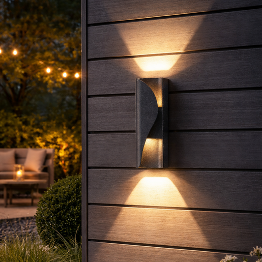 AX221 Lampada da Parete a LED per Esterno e Interno, 2 Sorgenti x 6W, Metallizzato, Nero, 3000K Lampada da Parete per Esterno Titolo predefinito Alessandro Design
