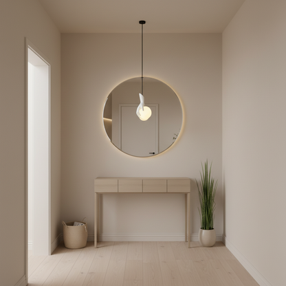 Lampada da parete decorativa MANO, 15x30cm, 1xE27, Vetro e Resina, Bianco