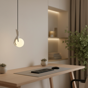 Lampada da parete decorativa MANO, 15x30cm, 1xE27, Vetro e Resina, Bianco