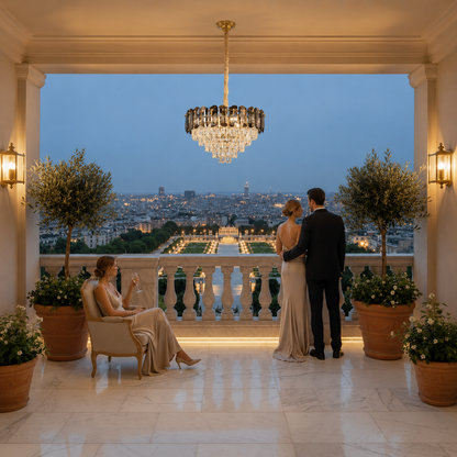Lampadario Cristallo AURUM Petito 3xE14, Diametro 30cm, Altezza 28cm, Oro Lucido, Altezza Regolabile, Design Elegante