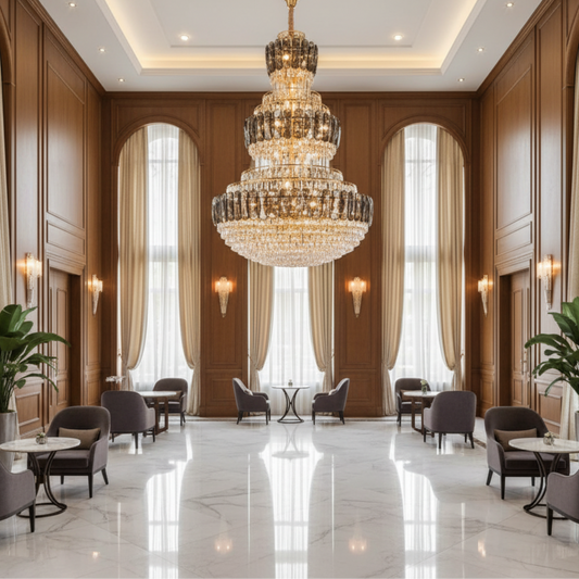VELIOR Supremo Lampadario in cristallo 40xE14, D100 cm, Oro, Altezza regolabile, Metallo e cristallo
