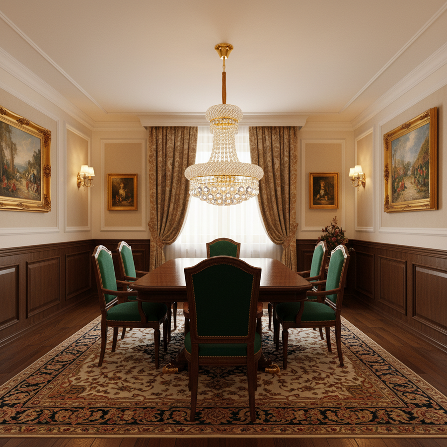NUVOLA Elegenza Lampadario Cristallo, 12xE14, D50 cm, Oro, Altezza Regolabile, Metallo e Cristallo